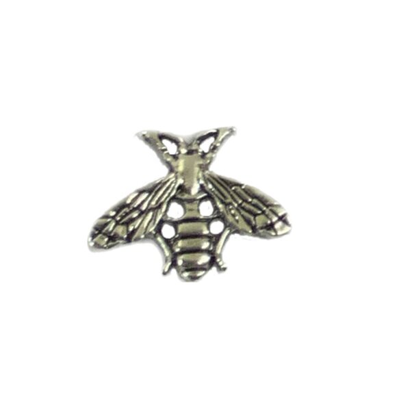 Silver Tone Bee Lapel Pin Brooch Insect Antique Finish Insect Nature - Picture 2 of 4